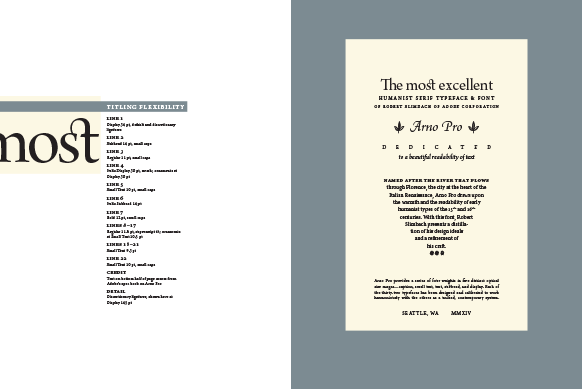 Arno Pro Specimen Book