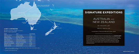 TCS World Travel Australia and New Zealand brochure